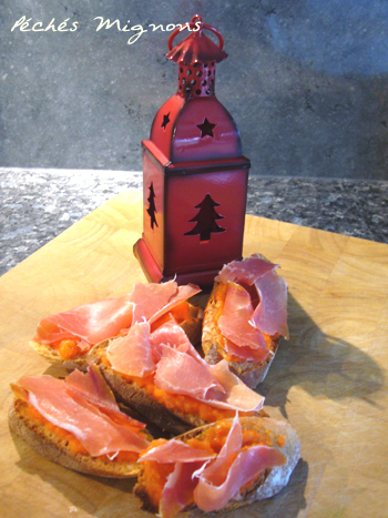 Jambon cru, Tomates, Poivron, 