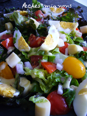 Coeur Palmier, Entrée froide, Oeufs, Salade, Tomates