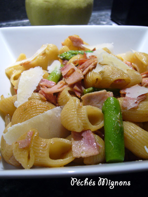 Asperges, Bacon, Jambon, Légère, Pâtes, Rapide