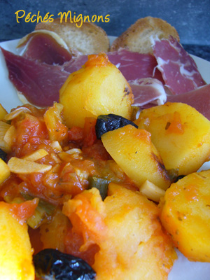 Pommes de terre, Tomates, Olives, Poivron, Rapide, Légère