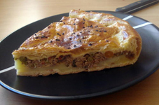 Tourte légumes viande hachée