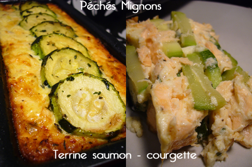 Courgettes, Saumon, Crème, Parmesan, Herbes, 