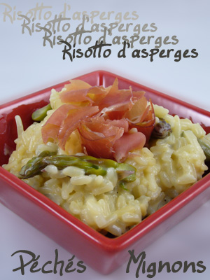 Risotto, Asperges, Jambon sec, Parmesan, Mascarpone, Vin, Alcool, Riz, 