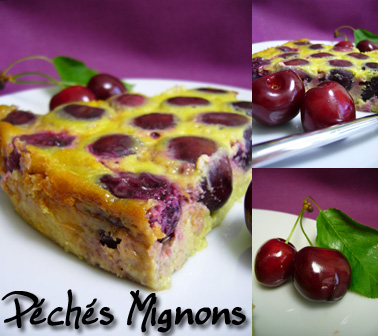 Cerises, Clafoutis, Pâte de pistache, Oeufs, Crème, Lait, Sucre, Facile, Beurre, 