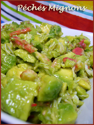 Avocat, Crabe, Piments, Antilles, Facile, Rapide, Entrée froide, Citron vert, 