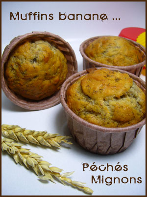 Muffins, Banane, Farine, Facile, Rapide, Miel, Epices, Cannelle, 