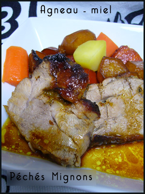 Agneau, Miel, Curry, Epices, Carottes, Pommes de terre, 