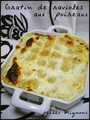 Gratin, Ravioles, Crème, Facile, Poireaux, Fromage, 