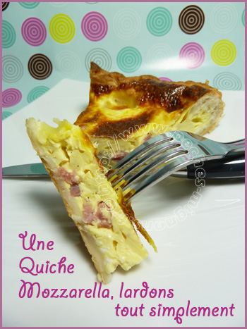 Quiche mozzarella lardons