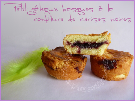 Petits gâteaux basques à la confiture de cerises noires