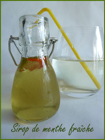 Sirop de menthe fraîche