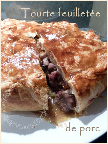 Tourte feuilletée de porc