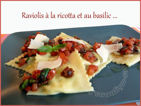 Raviolis à la ricotta et au basilic