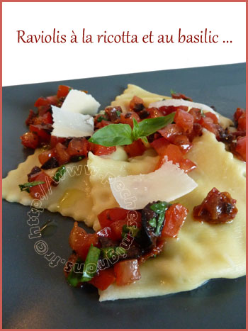 Raviolis à la ricotta et au basilic