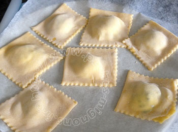 Raviolis à la ricotta et au basilic