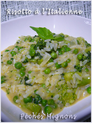 Alcool, Brocoli, Italie, Parmesan, Petits pois, Risotto, Riz, Vin