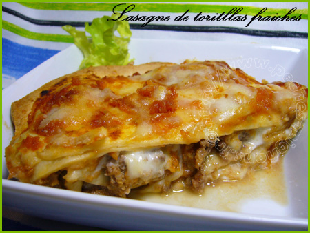 Lasagne de tortillas fraiche