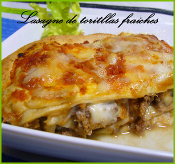 Lasagne de tortillas fraiches