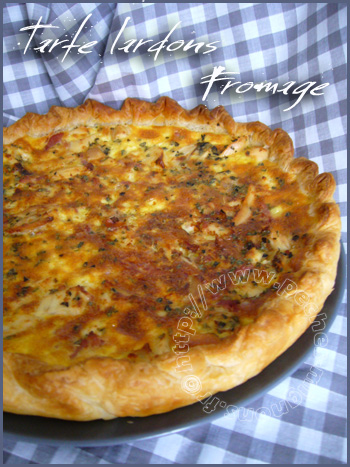 Tarte lardons fromage