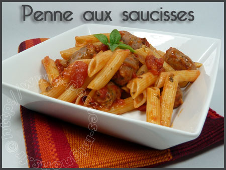 Penne aux saucisses